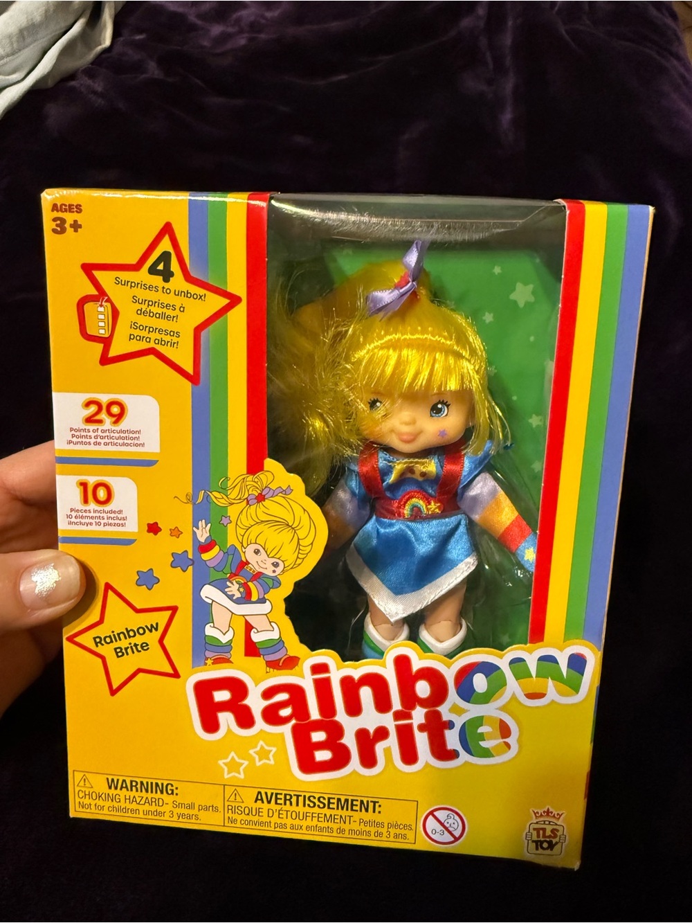 Rainbow Brite Blonde Doll in Blue Rainbow Dress - Rainbow